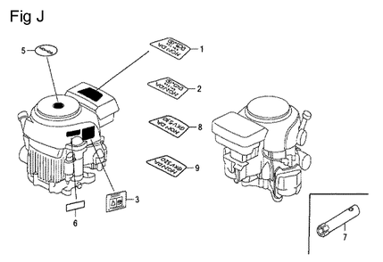 Fig-10 Diagram and Parts List for GCV530 Type EXA1 Honda Engine