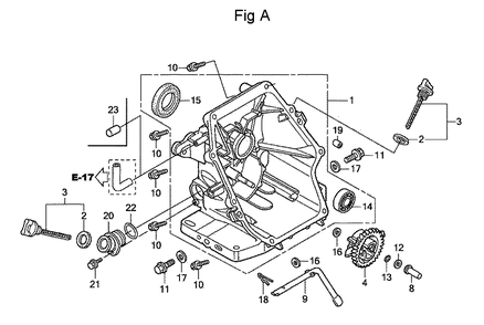 Fig-1 Diagram and Parts List for GC160 Type VHA Honda Engine
