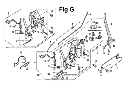 Fig-13 Diagram and Parts List for GXV140 Type N1KA Honda Engine