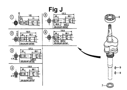 Fig-9 Diagram and Parts List for GXV140 Type N2 Honda Engine