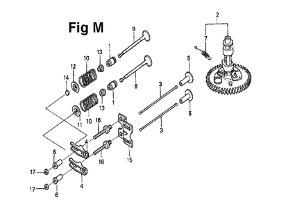 Fig-5 Diagram and Parts List for GXV270 Type DN Honda Engine