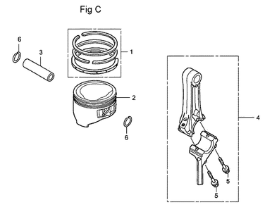 Fig-3 Diagram and Parts List for GC160LA Type VHA Honda Engine