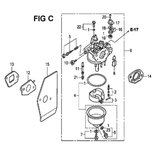 Fig-6 Diagram and Parts List for GXV160H2 Type SFE Honda Engine