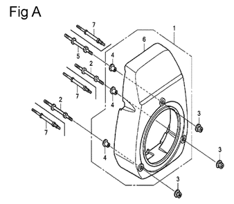 Fig-1 Diagram and Parts List for GC135 Type QHE2 Honda Engine