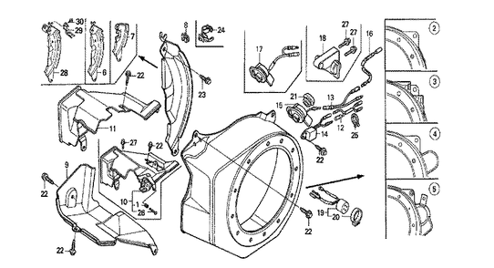 Fig-0 Diagram and Parts List for GX160K1 Type SKM Honda Engine