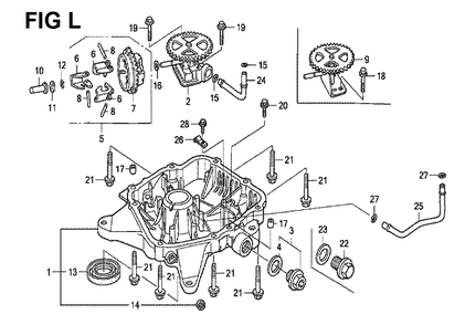 Fig-9 Diagram and Parts List for GXV530 Type SXE3 Honda Engine