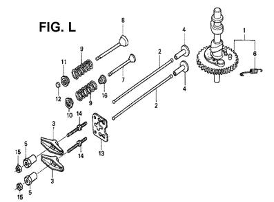 Fig-9 Diagram and Parts List for GXV120 Type SFL Honda Engine