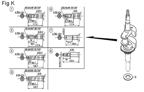Fig-11 Diagram and Parts List for GCV135 Type A2A Honda Engine