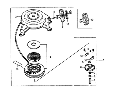Fig-0 Diagram and Parts List for GXV160K1 Type N1C Honda Engine