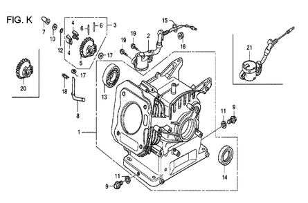 Fig-10 Diagram and Parts List for GX160U1 Type VHH4 Honda Engine