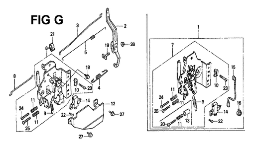 Fig-2 Diagram and Parts List for GXV160K1 Type N6S Honda Engine