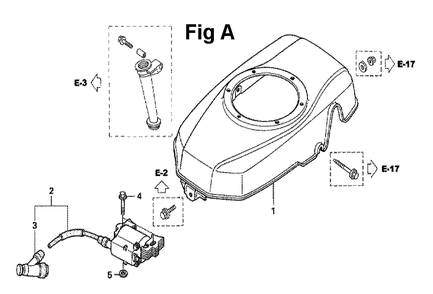Fig-1 Diagram and Parts List for GXV160UH2 Type A14 Honda Engine