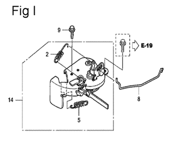 Fig-9 Diagram and Parts List for GSV190A Type S3TE Honda Engine