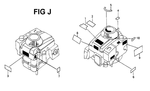Fig-3 Diagram and Parts List for GXV340K1 Type DN Honda Engine