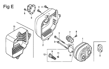 Fig-5 Diagram and Parts List for GCV160A Type A1A Honda Engine