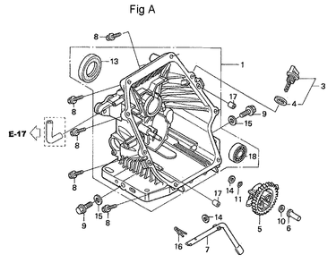 Fig-1 Diagram and Parts List for GC190A Type QHAD Honda Engine