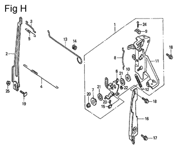 Fig-8 Diagram and Parts List for GC160A Type QHE4 Honda Engine