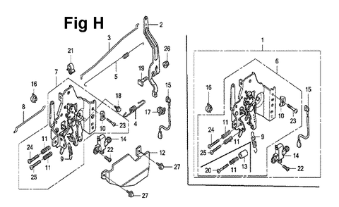 Fig-3 Diagram and Parts List for GXV160UH2 Type A1T Honda Engine