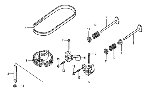 Fig-0 Diagram and Parts List for GCV190LA Type N5AP Honda Engine