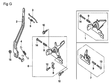 Fig-7 Diagram and Parts List for GX100U Type QA2 Honda Engine