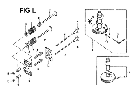 Fig-6 Diagram and Parts List for GXV140 Type N1S Honda Engine