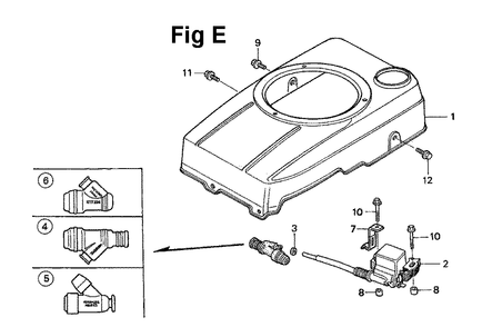 Fig-6 Diagram and Parts List for GXV120 Type A12 Honda Engine