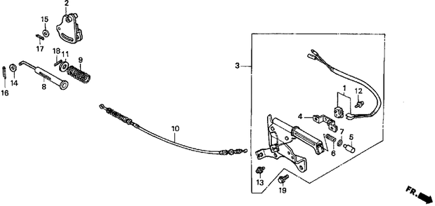 Part Location Diagram of 47273-751-000 Honda Spring, Parking Brake Load Setting
