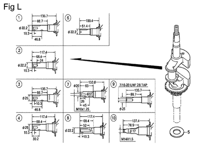 Fig-12 Diagram and Parts List for GCV160LA0 Type A1A Honda Engine