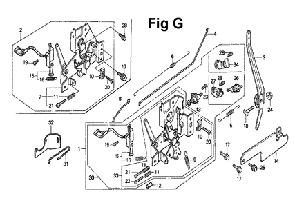 Fig-7 Diagram and Parts List for GXV140 Type N1GE Honda Engine
