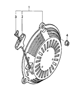 Fig-0 Diagram and Parts List for GS190A Type QBU Honda Engine