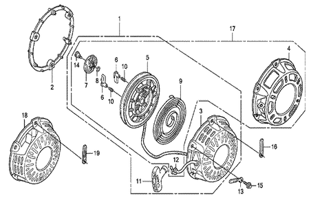 Fig-0 Diagram and Parts List for GX200 Type QHQ4 Honda Engine