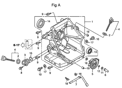 Fig-1 Diagram and Parts List for GC160LA Type QHA Honda Engine