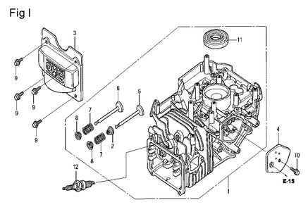 Fig-9 Diagram and Parts List for GCV160LE Type N7A1 Honda Engine