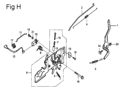Fig-8 Diagram and Parts List for GSV190A Type N2G7 Honda Engine