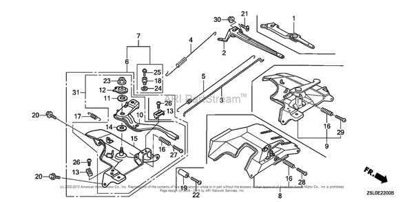 Control Diagram and Parts List for GX340U2 (typePKX2)(GCBKK-1000001) Honda Engine