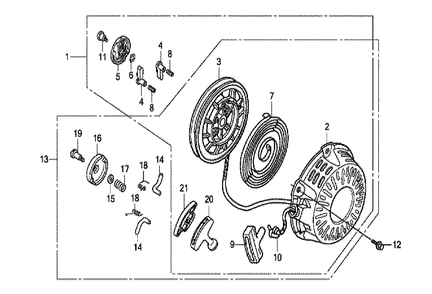 Fig-0 Diagram and Parts List for GX120T1 Type SX Honda Engine