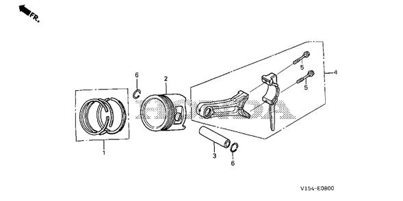 Part Location Diagram of 13013-Z5T-003 Honda Ring Set, Piston (0.75) (Riken)