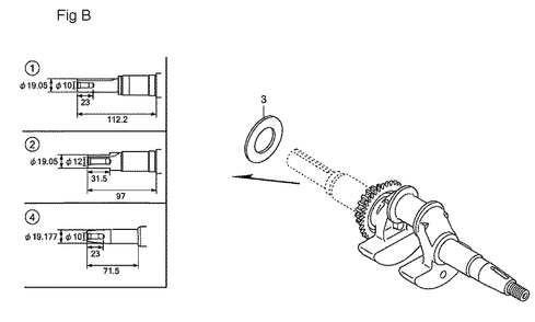 Fig-2 Diagram and Parts List for GC190LA Type QHAF Honda Engine