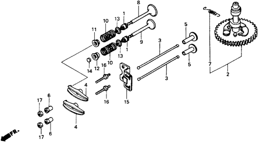 Part Location Diagram of 14410-ZE3-003 Honda Rod, Push