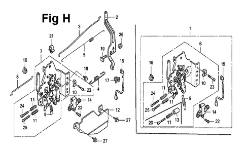 Fig-4 Diagram and Parts List for GXV160UH2 Type A1AS Honda Engine