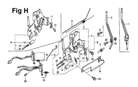 Fig-9 Diagram and Parts List for GXV120 Type P Honda Engine