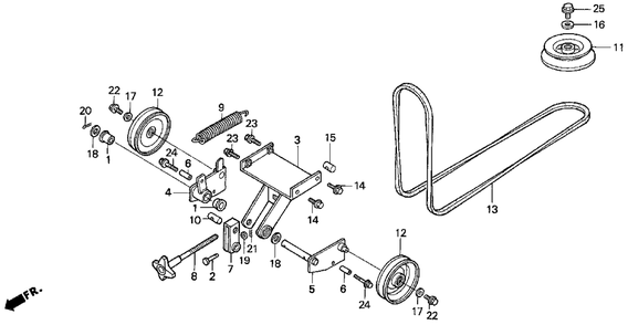 Part Location Diagram of 94251-08400 Honda Pin, Lock (8mm) (Not Available)