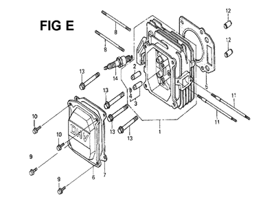 Fig-10 Diagram and Parts List for GXV160K1 Type N1M Honda Engine