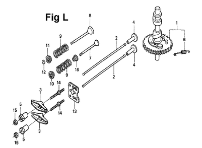 Fig-1 Diagram and Parts List for GXV120 Type S Honda Engine