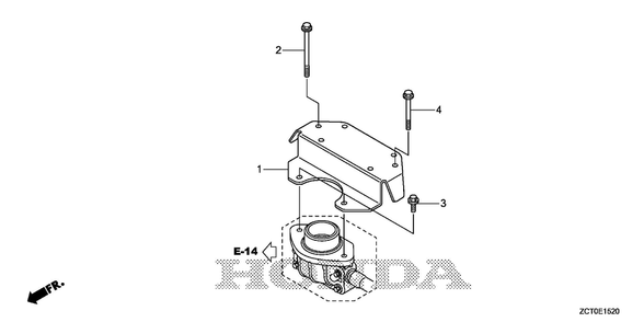 Air Cleaner Stay Diagram and Parts List for GXV690RHX (Type TAF2)(GJAEH-2000001-9999999) Honda Engine