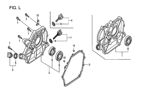 Fig-12 Diagram and Parts List for GX120T1 Type QD Honda Engine
