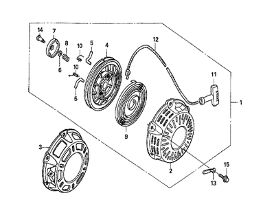 Fig-0 Diagram and Parts List for GX160U1 Type QMX2 Honda Engine