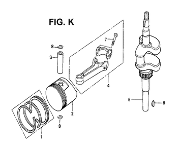 Fig-10 Diagram and Parts List for GXV120 Type SFL Honda Engine