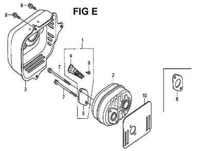 Fig-5 Diagram and Parts List for GCV190LA Type SBH Honda Engine