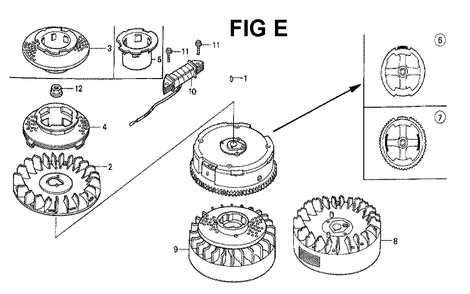 Fig-9 Diagram and Parts List for GXV160K1 Type N1C Honda Engine